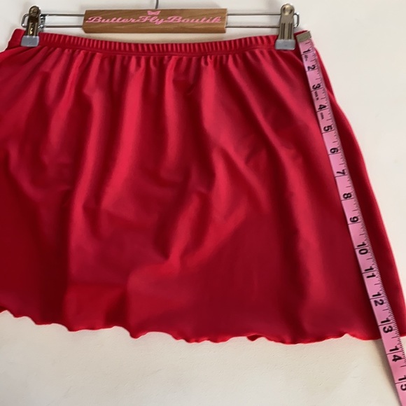 CHRISTINA Swimwear Skirted Bottom Size 3X Lipstick Red, Size L (10/12) - Picture 7 of 9